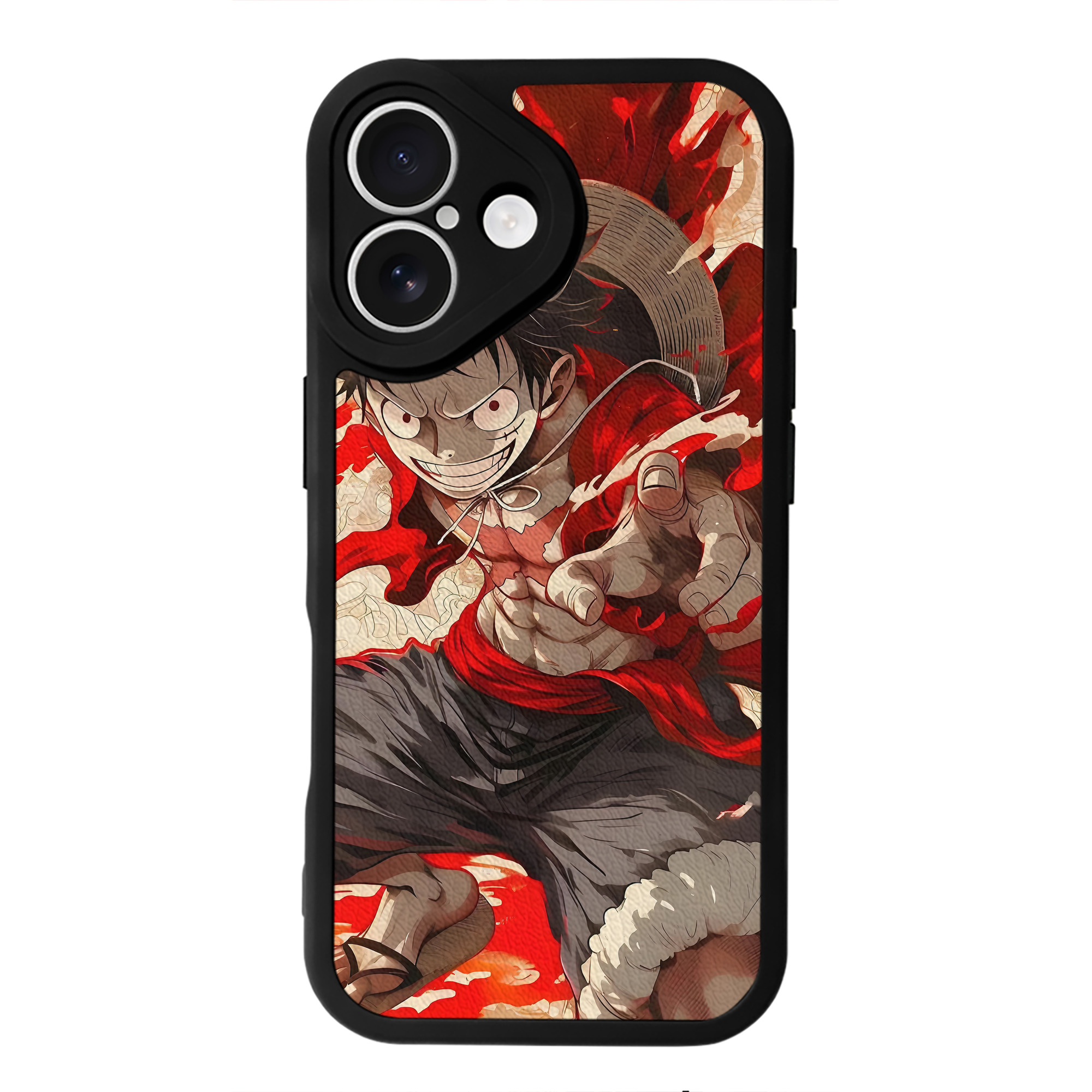 （画像用） ワンピース ONE PIECE 【iPhone 16シリーズ対応】シリコンスマホケース（レザー調） 材質：シリコン